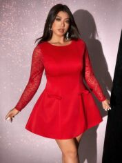 Акція на Сукня осіння жіноча SHEIN GD-00222957 2XL Червона від Rozetka