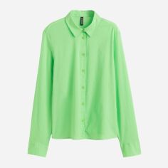 Акція на Сорочка бавовняна жіноча H&M XAZ448506CJML XXS Салатова від Rozetka
