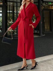 Акція на Жіноче пальто SHEIN GD-00204444 L Бордове від Rozetka