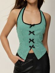 Акція на Топ жіночий SHEIN GD-00211384 S Зелений від Rozetka