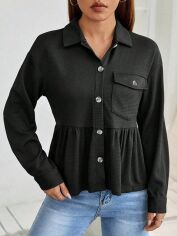 Акція на Сорочка жіноча SHEIN GD-00201138 M-Petite Чорна від Rozetka