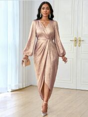 Акція на Сукня осіння жіноча SHEIN GD-00205176 M Золота від Rozetka