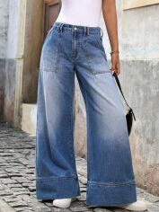 Акція на Джинси Кльош жіночі SHEIN GD-00192908 26 Сині від Rozetka