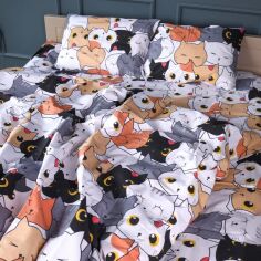 Акція на Підковдра MirSon Євро 200х220 см 17-0769 Funny Cat Бязь від Rozetka