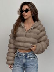Акція на Куртка демісезонна жіноча SHEIN GD-00196334 M Хакі від Rozetka