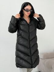 Акція на Пальто жіноче SHEIN GD-00198302 XL Чорне від Rozetka