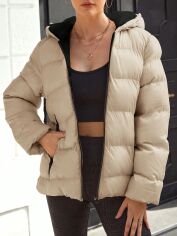 Акція на Пальто жіноче SHEIN GD-00199116 L Кремове від Rozetka