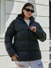 Акція на Куртка демісезонна жіноча SHEIN GD-00200538 2XL Чорна від Rozetka