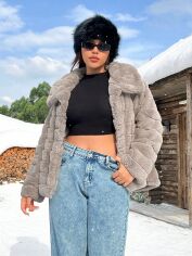 Акция на Куртка демісезонна жіноча SHEIN GD-00196419 2XL Світло-сіра от Rozetka