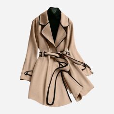 Акция на Пальто жіноче SHEIN GD-00198504 1XL Кремове от Rozetka