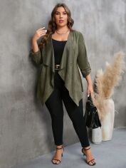 Акция на Жіночий піджак SHEIN GD-00198543 3XL Зелений от Rozetka