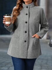 Акция на Пальто жіноче SHEIN GD-00198823 3XL Сіре от Rozetka