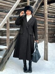 Акция на Пальто жіноче SHEIN GD-00209817 3XL Чорне от Rozetka