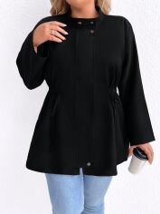 Акция на Пальто жіноче SHEIN GD-00197268 US 22 Чорне от Rozetka