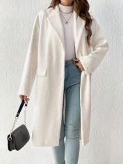 Акция на Жіноче пальто SHEIN GD-00198863 XS Бежеве от Rozetka