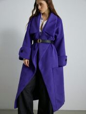 Акция на Пальто жіноче SHEIN GD-00198897 L Фіолетове от Rozetka