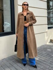 Акція на Пальто жіноче SHEIN GD-00221016 M Коричневе від Rozetka