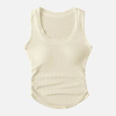 Акція на Майка жіноча SHEIN GD-00227392 XL Кремова від Rozetka