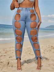 Акція на Джинси жіночі SHEIN GD-00211060 0XL Сині від Rozetka