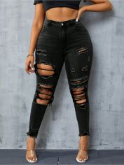 Акція на Джинси жіночі SHEIN GD-00218480 3XL Чорні від Rozetka