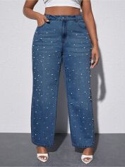 Акція на Джинси жіночі SHEIN GD-00214458 2XL Темно-сині від Rozetka