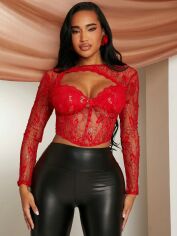 Акція на Топ жіночий SHEIN GD-00211851 L Червоний від Rozetka