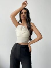 Акція на Топ жіночий SHEIN GD-00196497 M Кремовий від Rozetka