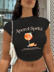 Акція на Топ жіночий SHEIN GD-00224294 1XL Чорний від Rozetka