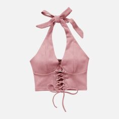 Акція на Топ жіночий SHEIN GD-00223519 XS Світло-рожевий від Rozetka