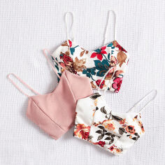 Акція на Топ жіночий SHEIN GD-00212956 XL 3 шт Різнокольоровий від Rozetka
