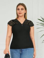 Акція на Топ жіночий SHEIN GD-00218400 4XL Чорний від Rozetka
