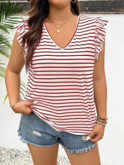 Акція на Топ жіночий SHEIN GD-00224124 0XL Червоний від Rozetka
