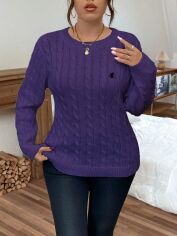 Акція на Джемпер жіночий SHEIN GD-00196340 2XL Фіолетовий від Rozetka
