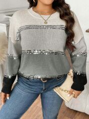 Акція на Джемпер жіночий SHEIN GD-00199848 3XL Сірий від Rozetka