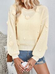Акція на Джемпер жіночий SHEIN GD-00198545 L Бежевий від Rozetka