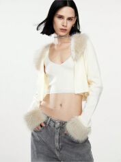 Акція на Кардиган + топ жіночий SHEIN GD-00214781 S Кремовий від Rozetka