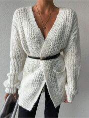 Акція на Кардиган жіночий SHEIN GD-00193898 One Size Бежевий від Rozetka