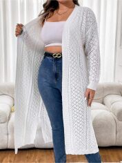Акція на Кардиган жіночий SHEIN GD-00199669 2XL Білий від Rozetka