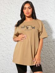 Акція на Футболка для вагітних SHEIN GD-00223929 L Хакі від Rozetka