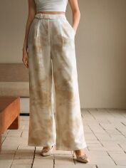 Акція на Штани жіночі SHEIN GD-00198889 XL Кремові від Rozetka