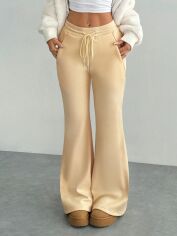 Акція на Штани жіночі SHEIN GD-00227213 M Кремові від Rozetka