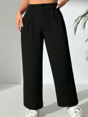 Акція на Штани жіночі SHEIN GD-00196934 1XL Чорні від Rozetka