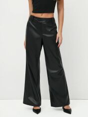 Акція на Штани зі штучної шкіри жіночі SHEIN GD-00199504 M Чорні від Rozetka