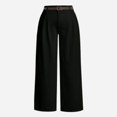 Акция на Штани жіночі SHEIN GD-00227727 0XL Чорні от Rozetka