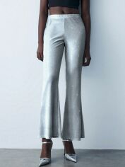 Акція на Штани жіночі SHEIN GD-00197044 L Сріблясті від Rozetka