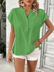Акція на Блузка жіноча SHEIN GD-00194964 XS Зелена від Rozetka