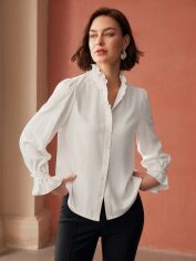 Акція на Блузка жіноча SHEIN GD-00199053 S Біла від Rozetka