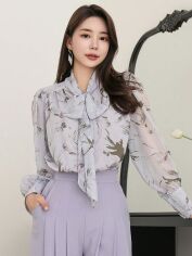 Акция на Блузка жіноча SHEIN GD-00200776 S Кремова от Rozetka