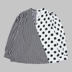 Акція на Блузка жіноча SHEIN 0-2523 2XL Чорна з білим від Rozetka