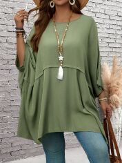 Акція на Блузка жіноча SHEIN GD-00219121 24-26 Зелена від Rozetka